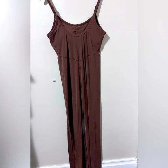 OFFLINE By Aerie Real Me XTRA Flare Jumpsuit XL Dark Taupe Brown - Picture 5 of 5
